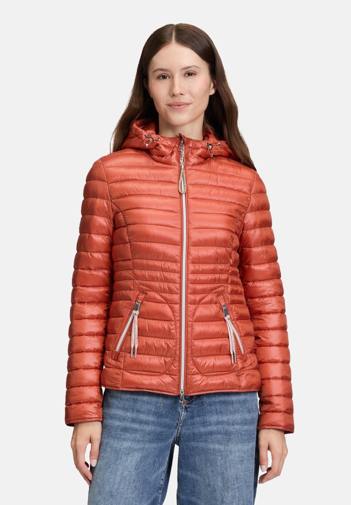 Cartoon Steppjacke mit Reißverschlusstaschen