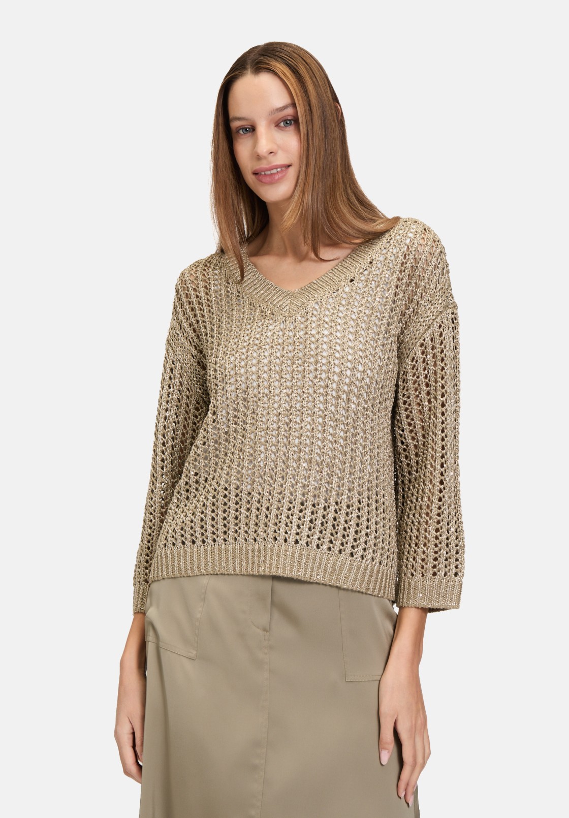 Betty Barclay Lochstrick-Pullover mit Pailletten