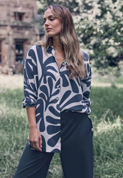 zero Oversized-Bluse mit Blattmuster | Betty Barclay