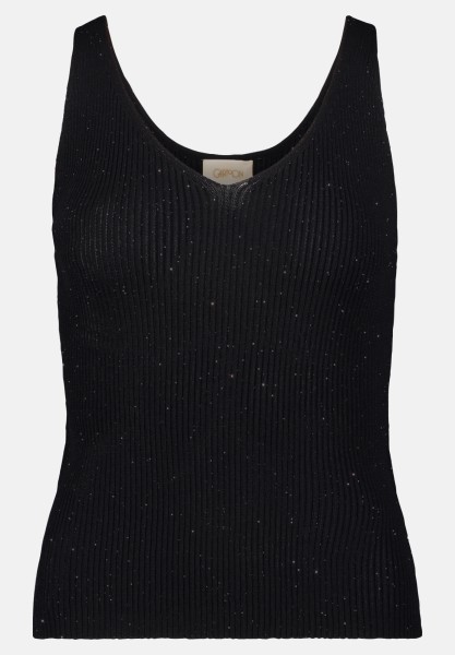 Cartoon Strick-Top im Glitzer-Look