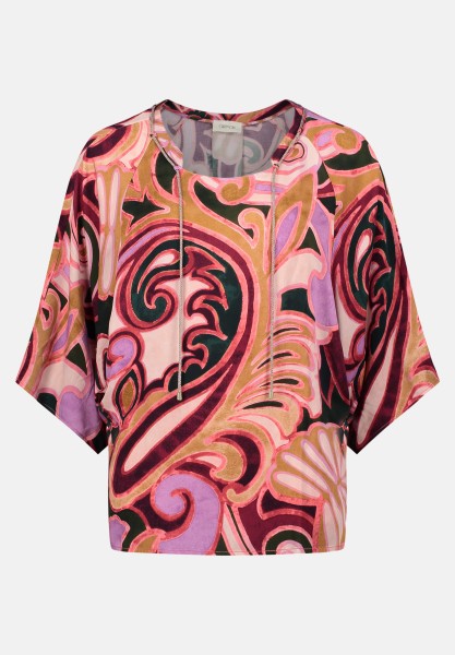 Cartoon Casual-Bluse mit Muster