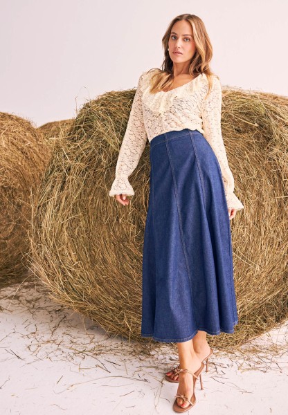 zero Maxi-Jeansrock ausgestellt | Betty Barclay