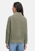 Cartoon Strickpullover mit Stehkragen