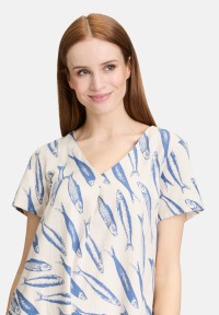 Betty Barclay Leinenkleid mit V-Ausschnitt