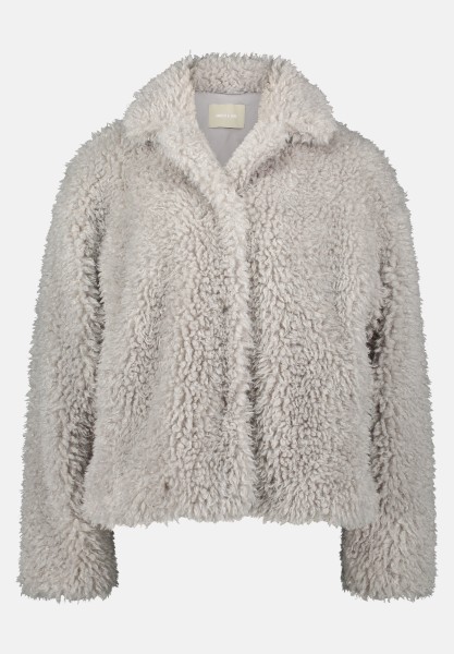 Amber & June Plüschjacke mit Stehkragen