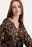 Cartoon Casual-Bluse mit Muster