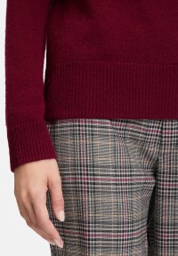 Cartoon Kaschmir-Pullover mit Rundhalsausschnitt