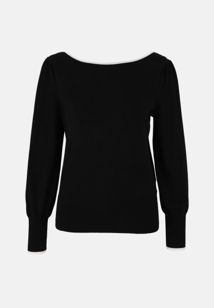 zero Feinstrickpullover mit Kontrastpaspel | Betty Barclay