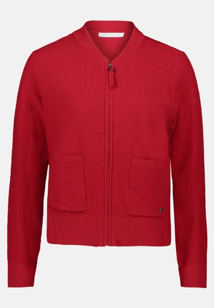 BETTY & CO Strick-Cardigan mit Reißverschluss