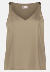 Vera Mont Satin-Bluse mit V-Ausschnitt