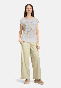 Cartoon Rundhals-Shirt mit Placement
