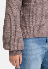 Cartoon Strick-Cardigan mit Taschen