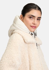 Amber & June Plüschjacke mit abnehmbarem Westenteil