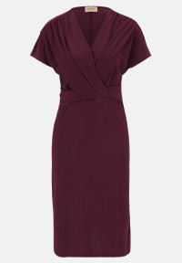 Cartoon Jerseykleid mit Raffung