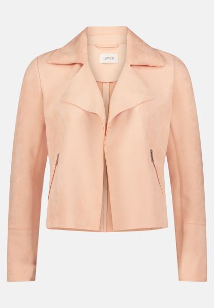 Cartoon Blazer-Jacke mit offenem Saum