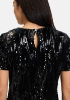 Cartoon Pailletten-Kleid kurzarm