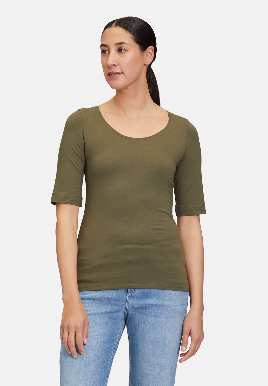 Cartoon Basic Shirt mit Rundhalsausschnitt