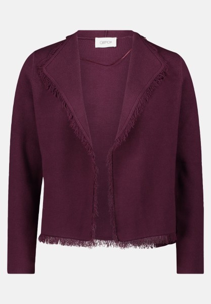 Cartoon Strick-Cardigan mit Fransen
