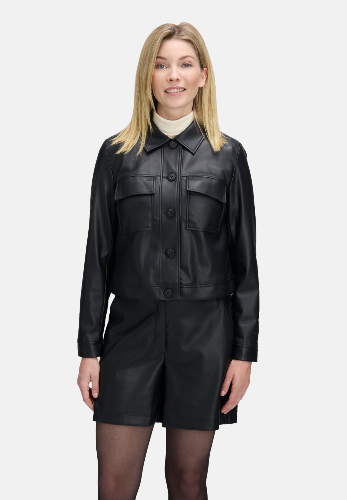 BETTY & CO Lederjacke langarm