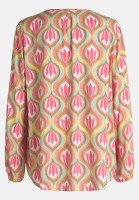 Cartoon Casual-Bluse mit Muster