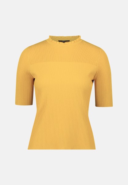 zero Feinstrickpullover kurzarm mit Rüschenkante | Betty Barclay