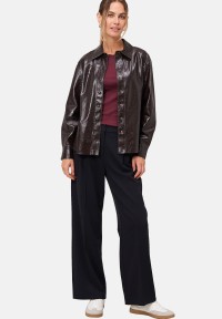zero Hemdbluse im Lederlook Knopfleiste | Betty Barclay