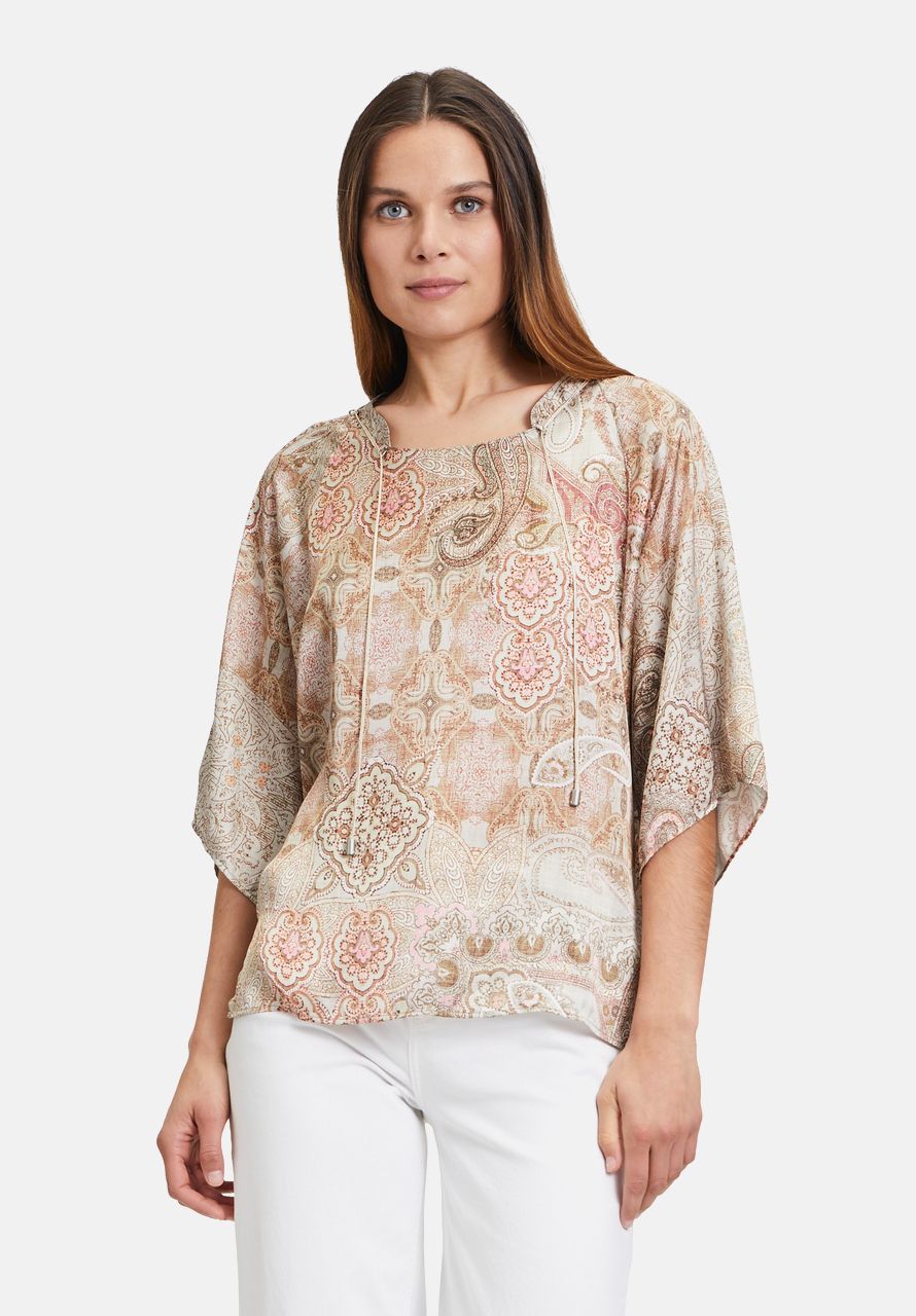 Cartoon Casual-Bluse mit Muster