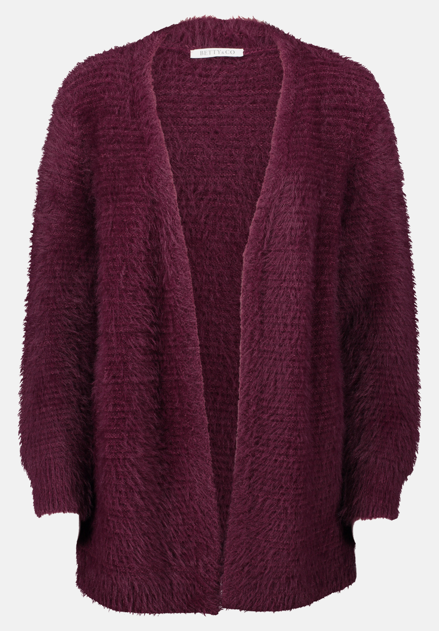 BETTY & CO Strick-Cardigan ohne Verschluss - Dark Aubergine