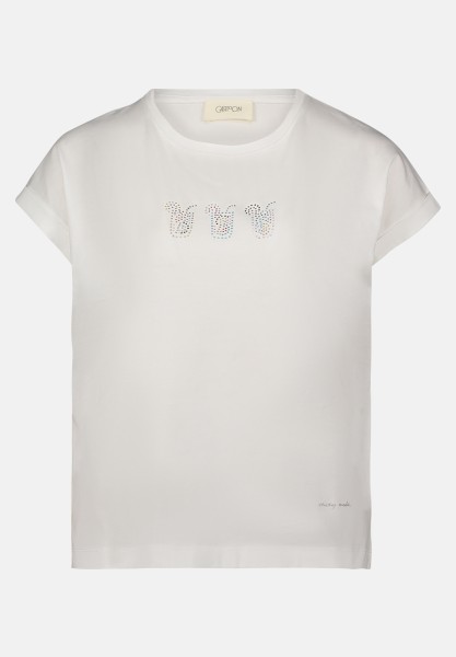 Cartoon Printshirt mit Ärmelaufschlag