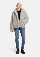 Amber & June Plüschjacke mit Stehkragen