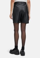 Cartoon Kunstleder-Shorts mit Biesen