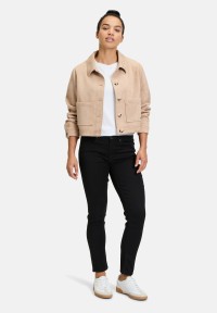 BETTY & CO Kunstleder-Jacke mit aufgesetzten Taschen