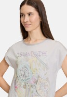 Cartoon Rundhals-Shirt mit Placement