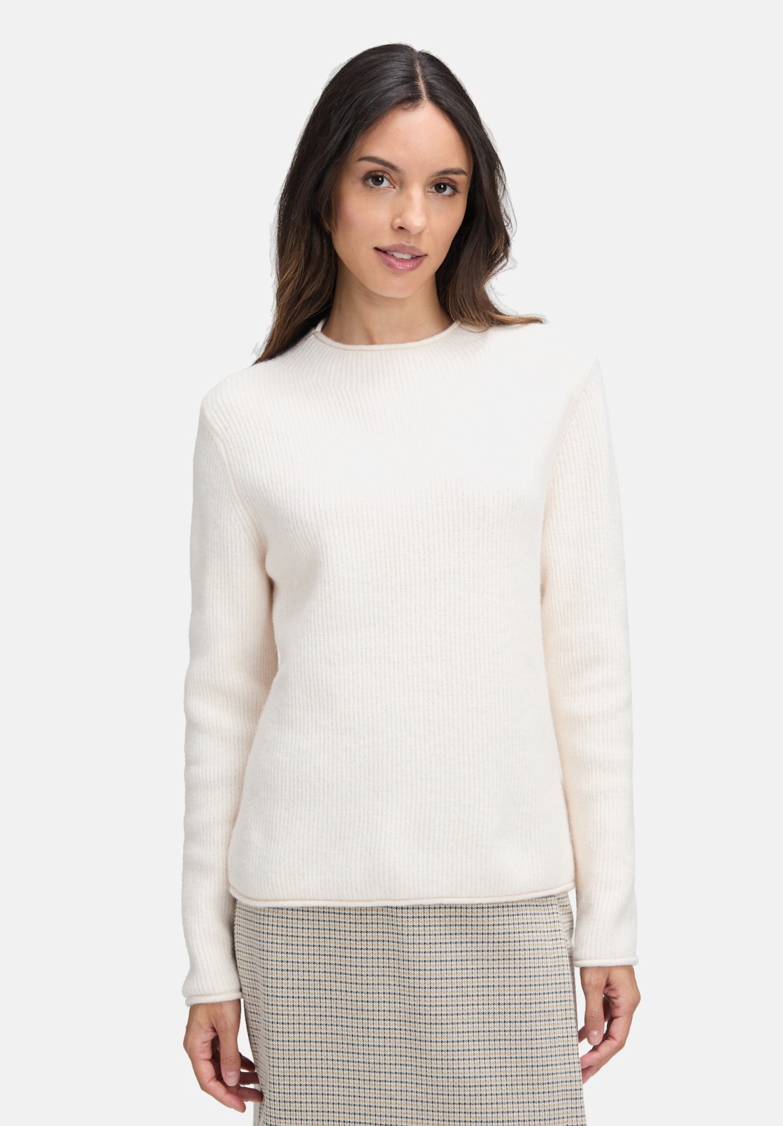 Cartoon Strickpullover mit Stehkragen