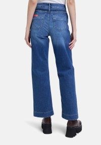 Cartoon Stretch-Jeans mit Stickerei