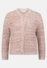 Cartoon Strick-Cardigan mit Rundhalsausschnitt