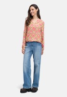 Cartoon Casual-Bluse mit Muster