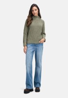 Cartoon Strickpullover mit Stehkragen