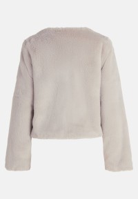 Cartoon Kunstfell-Jacke mit Eingrifftaschen