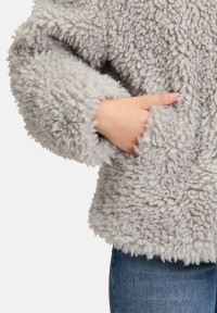 Amber & June Plüschjacke mit Stehkragen