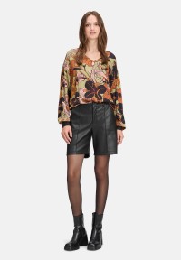 Cartoon Oversize-Bluse mit Rippbündchen