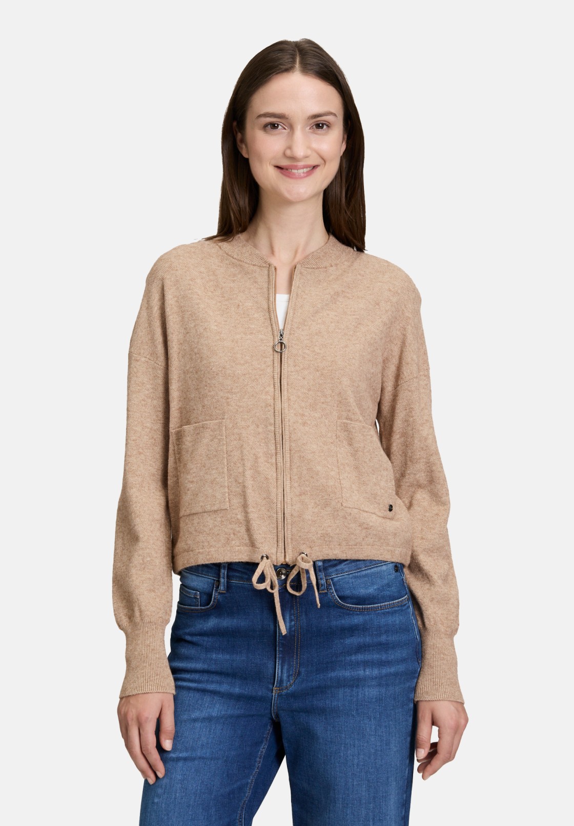 BETTY & CO Strick-Cardigan mit Reißverschluss