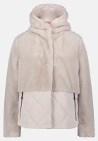 Amber & June Plüschjacke mit Kapuze