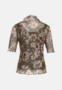 zero Mesh-Blumen-Shirt mit hohem Kragen | Betty Barclay