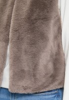 Cartoon Fake Fur-Weste unifarben