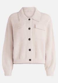 Amber & June Winter-Strickjacke mit aufgesetzter Brusttasche