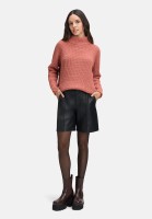Cartoon Strickpullover mit Stehkragen