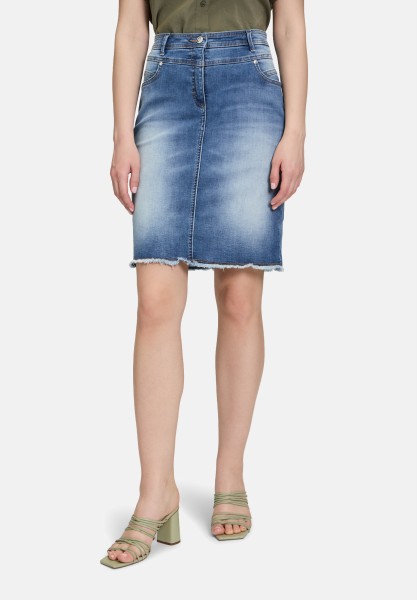 Betty Barclay Jeansrock mit Fransen