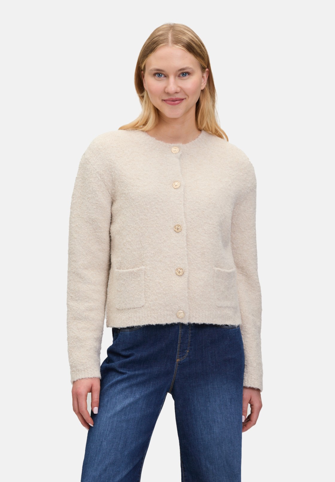 Cartoon Strick-Cardigan mit Knopfleiste