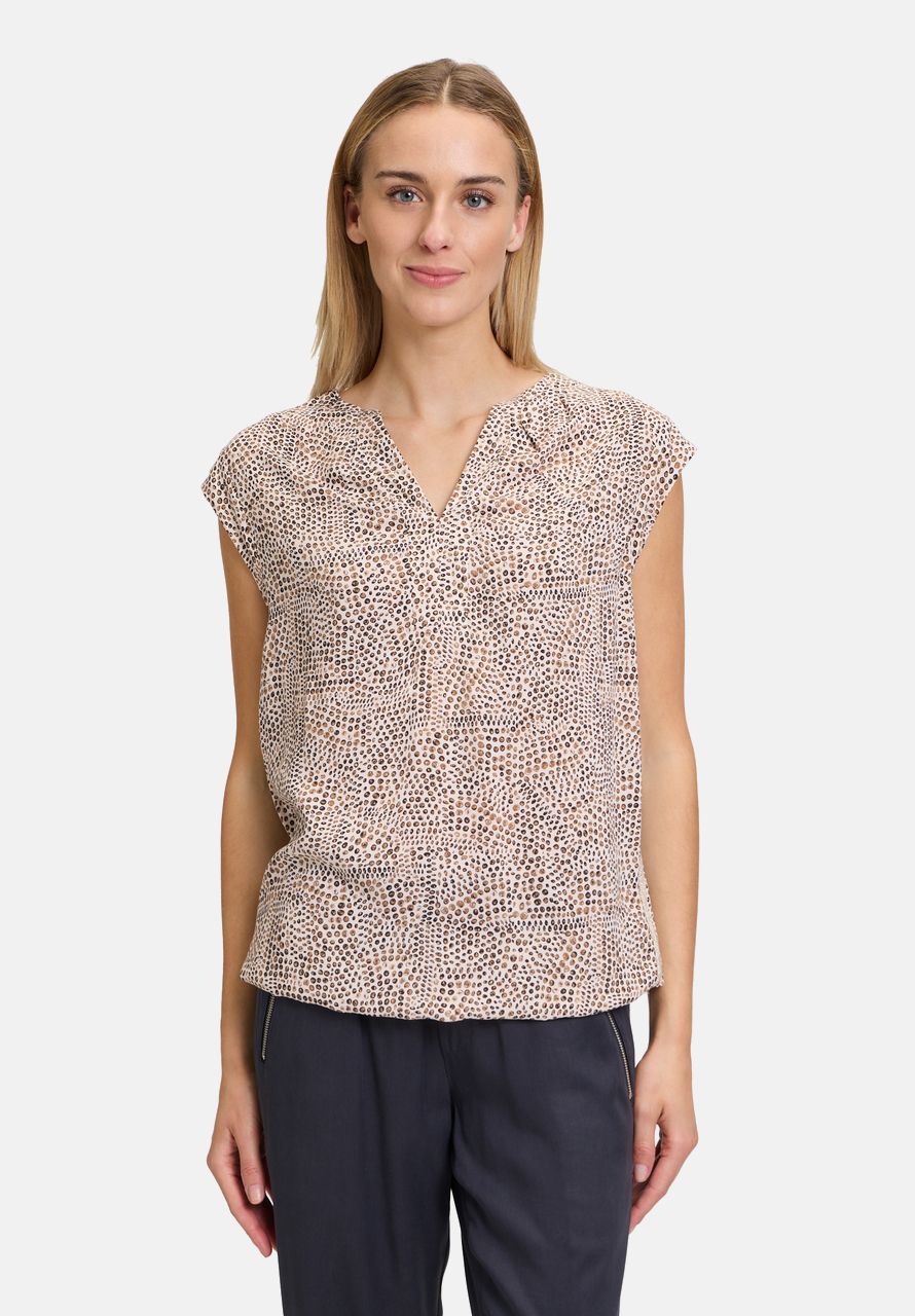Cartoon Casual-Bluse mit Muster
